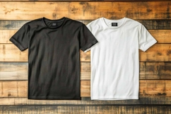 Black and White T-Shirt Mockup | Gildan T-shirts Product Image 1