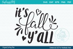 It's Fall Y'all, SVG - DXF - PNG - EPS - PDF Original Cut files Product Image 1