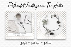 Silver Polkadot Instagram Templates | Social Media Templates Product Image 1