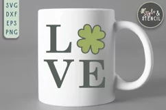 St. Pattys Day Love SVG - SVG, PNG, EPS, DXF, Cut File Product Image 5