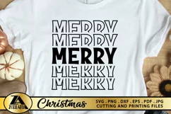 Christmas SVG PNG EPS DXF Merry SVG Cutting Printing File Product Image 5
