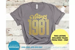 Vintage SVG, Birthday Gift SVG, Shirt SVG, Birthday Drip Product Image 4