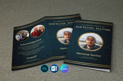 Printable Funeral Program Template.MS Word, Canva , Psd Product Image 1