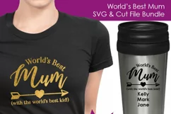 Worlds Best Mum - Family SVG and Cut Files for Crafters Product Image 3
