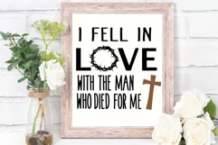 I fell in love svg Jesus svg Easter svg Christian cut file Product Image 3