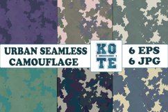 6 Seamless Military Urban Camouflage Product Image 1