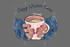Cozy Winter Vibes Sublimation PNG, Its Cold Outside Product Image 2