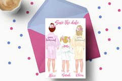 Flower girls clipart Junior Bridesmaids Wedding robes Product Image 4