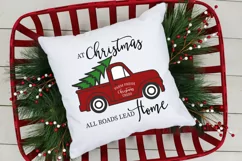 At Christmas All Roads Lead Home SVG DXF PNG Cut File Product Image 1