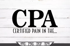 CPA Certified Pain In The Funny Accountant SVG Product Image 2