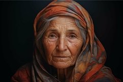 Enigmatic Old Turkish woman in sun light. Generate Ai Product Image 1