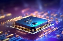 Central computer processor. PC microchip Product Image 1