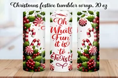Christmas festive Candy Cane Tumbler Wrap|Sublimation PNG. Product Image 1