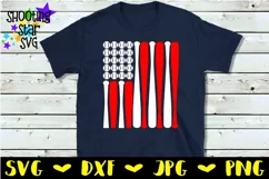 Baseball and Bats American Flag - Fourth of July SVG Product Image 2