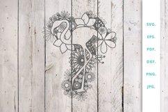 Floral Flamingo Svg Product Image 1