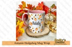 Autumn/Fall Pumpkin Hedgehog Mug Wrap for Sublimation Product Image 1