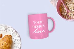 11oz Mug mockup on minimalist breakfast background, PSD file Product Image 2