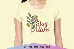Floral Stay Alive SVG Product Image 2