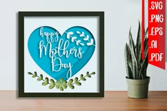 Mothers day layered papercut 5 - svg eps ai png pdf Product Image 1