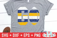 Football SVG | GO Football Distressed | Shirt Design Product Image 1