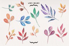 Ombre Leaves 12 Watercolor Elements Painted Leaf Product Image 2