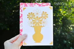 Vase of flowers card! Now compatible with the Cricut Joy!! Product Image 4