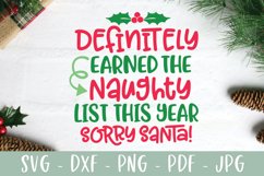Funny Christmas SVG - Funny Naughty List SVG Product Image 2