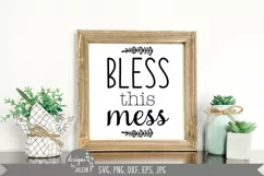 Bless this mess svg, Farmhouse svg Product Image 1
