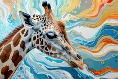 Slender Giraffe head. Generate Ai Product Image 1