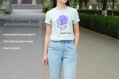 Bella Canvas 3001 Tshirt Mockup Prism Ice Blue Product Image 1