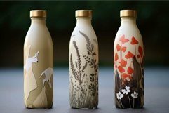 Decorative bottles with nature-inspired designs Product Image 1