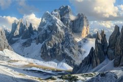Majestic mountain peaks at sunset Product Image 1