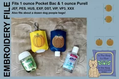 ITH Pumpkin Hand Sanitizer Holder - Key Fob Product Image 2