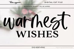 Warmest Wishes | rustic farmhouse sign | winter decor Product Image 2