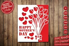 Papercut Happy Mothers Day Flower Bouquet Card Cover Product Image 5
