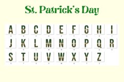 St patricks day Alphabet Leopard Half Shamrock Leaf LettersA Product Image 2