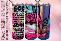 3D God Says I Am Chosen Puffy Tumbler Wrap 20oz Sublimation Product Image 1
