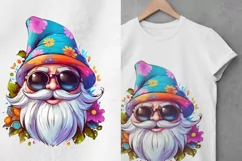 Rainbow Gnome PNG Sublimation, Sunflower PNG Clipart, Summer Product Image 2