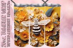 3D Tumbler Sublimation Wrap Bee 20 oz, Flower Sublimation Product Image 1