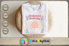 Antisocial Butterfly Svg, Sublimation, T-Shirt Design Svg Product Image 1