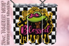 3D Afro Woman Puff Tumbler Wrap 20oz Sublimation, Blessed Product Image 1