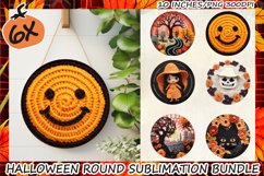 3D Halloween Round Door Sign Sublimation Bundle, Black Cat Product Image 1