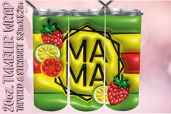 3D Mama Puffy Tumbler Wrap 20oz, Mom Tumbler Wrap, Mother's Product Image 1