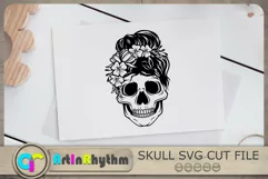 Floral Skull SVG, Halloween SVG, Skull SVG, Skull SVG File Product Image 2
