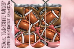 3D Football Inflated Tumbler Wrap 20oz, American Football Product Image 1