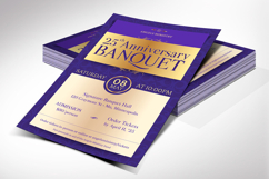 Purple Elegant Church Anniversary Banquet Flyer Canva Templa Product Image 1