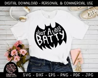 Just A Little Batty - Kids Halloween Costume SVG, Bat Design Product Image 2