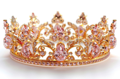 Rose Gold Crown with White Background Wallpaper Product Image 1