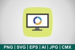 Vector Online Chart Icon Product Image 1