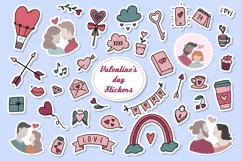 Valentine's day stickers EPS / JPEG / PNG Product Image 1
